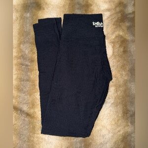 Booty by Brabants Black Textured High-Waist Leggings